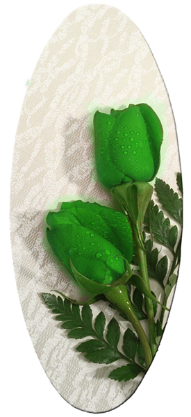 A18 204L 2 Green Roses (Lace) PROOF